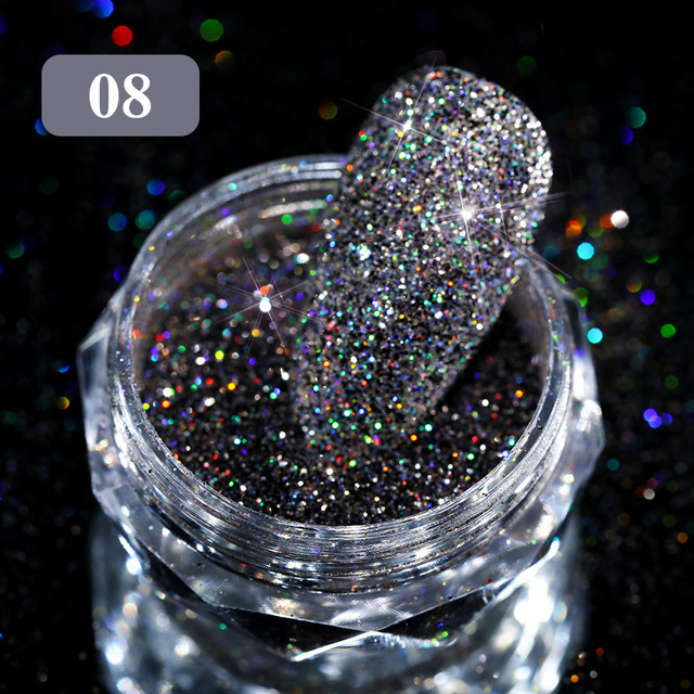 Born Pretty Reflective Glitter Powder Bright Light Shining Nail Chrome Pigment Dust Powder Nail Decoration for Gel Polish