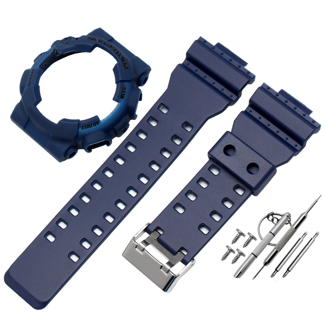 Soft Silicone Rubber Strap For Men And Women Shiny Bracelet Replacement Strap For G Shock GD GA GLS-100 110 120 Resin Watch