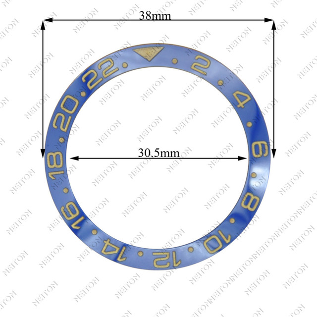 Corgeut 38mm Ceramic Bezel Insert For 40mm Mens Watch Watches Replace Accessories Watch Face Watch Bezel Inserts Different