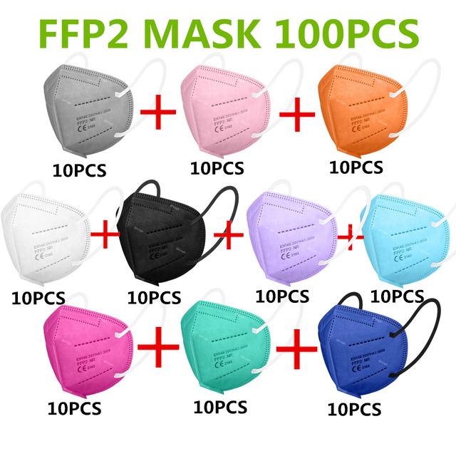 9-12 سنة mascarillas fpp2 niños الأطفال FFP2 قناع قابلة لإعادة الاستخدام Ce وافق KN95 أقنعة 5 طبقات FFP 2 قناع حماية الأمن