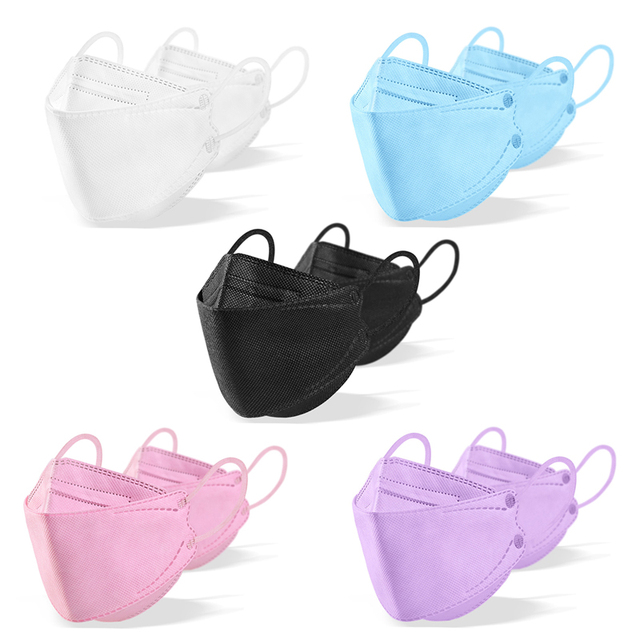 Kn95 Mask Lovely Disposable Girl Mask 4 Layer Dust Mask Filter Fish Shape FFP2 Children Mask Disposable Black Face Mask