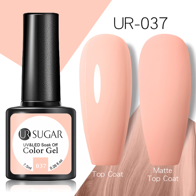 UR SUGAR 7.5ml Spring Cream Colorful Gel Nail Polish Purple Pink Solid Nail Art Semi Permanent Soak Off Gel All For Manicure