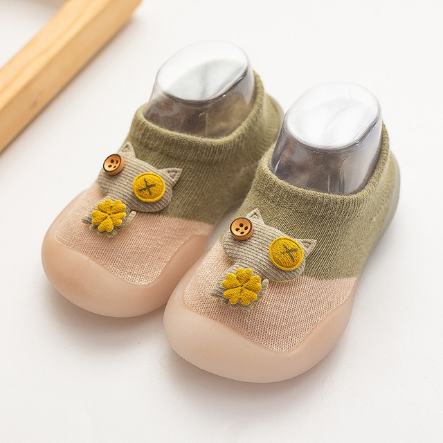 Baby sock shoes anti-skid spring autumn cartoon animal breathable shoes baby girl baby boy soft TPE sole baby boy casual shoes