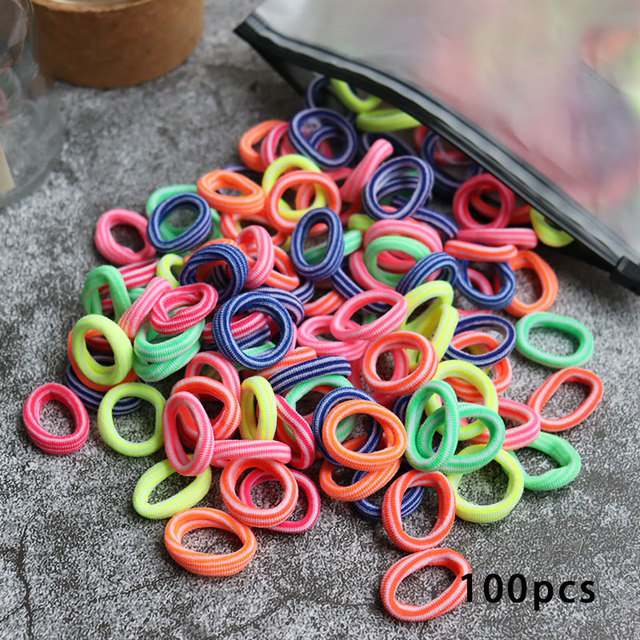 50pcs Girls Solid Color Big Rubber Band Ponytail Holder Gum Headwear Elastic Hair Bands Korean Girl Hair Accessories Ornaments