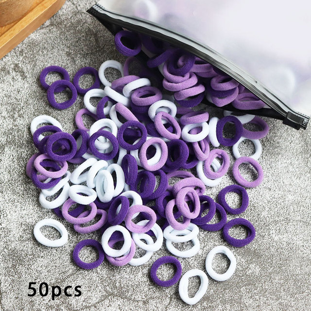 Baby Girl Little Hair Bands Toddler Children Headbands Colorful Elastic Hair Tie Nylon Scrunchie Hair Rope 50/100pcs Hair Accessories