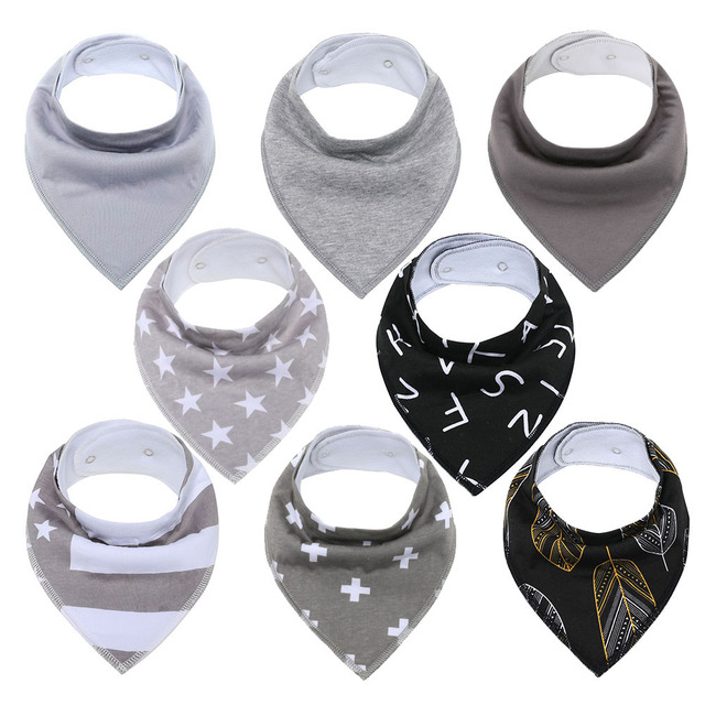 8pcs Civarua Kids Baby Bibs Newborn Baby Bandana Drool Bibs Super Soft Bandana Bibs for Boys and Girls 100% Organic Cotton Bibs