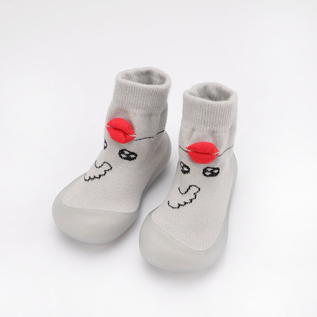 Baby shoes first baby shoes infant first walkers baby girl boy kids soft rubber sole baby shoes knit anti-slip socks