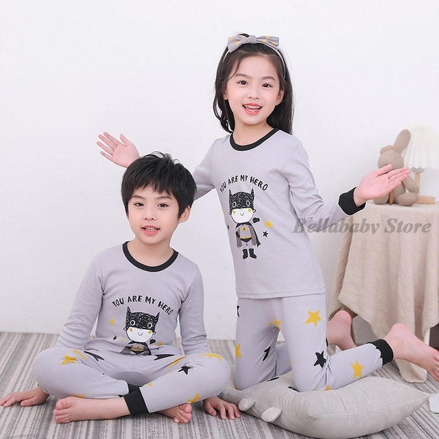 Baby Boy Girl Pajama Sets Korean Spring Pajamas For Kids Sleepwear Set Cotton Cartoon Cow Night Outfits Autumn Children Clothes