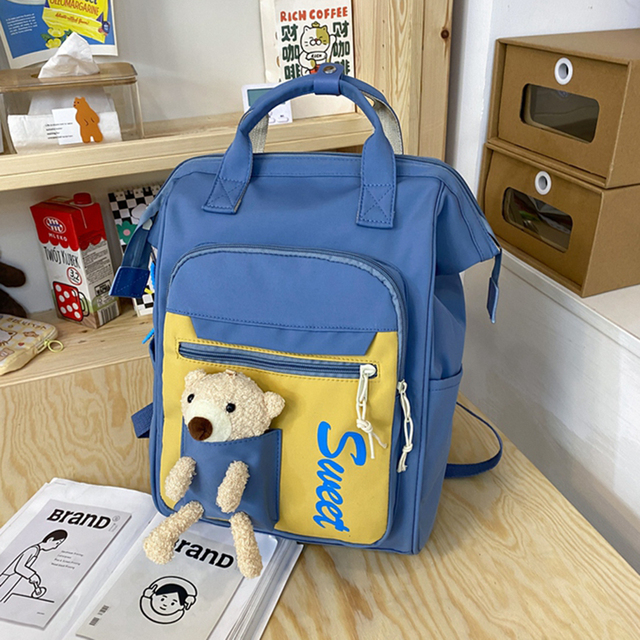 Cute Women Backpacks Large Capacity Backpack Waterproof Multi Pocket Nylon School Backpack For Student Girls Kawaii Backpacks