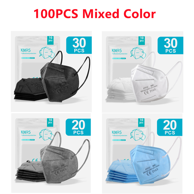 Mascarillas FPP2 Homolokada CE 5-Layer KN95 Face Mouth Masks Adult Respirator Mascherine FFP2 FFPP2 Protective ffp2fan FFP3