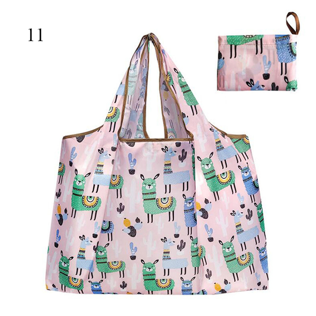 Environmental Shopping Bag Women Foldable Casual Handbag Floral Multifunctional Convenient Shopping Pouch Large Capacity Bag