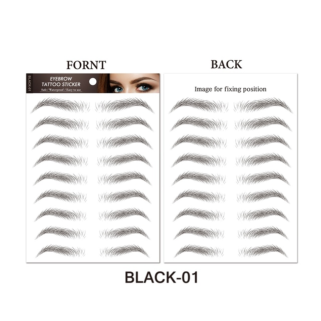 O.TW O.O 3D Simulation Eyebrow Stickers Waterproof Like Eyebrow Hair Makeup Easy to Wear Long Lasting Natural Eyebrows Tattoo Sticker