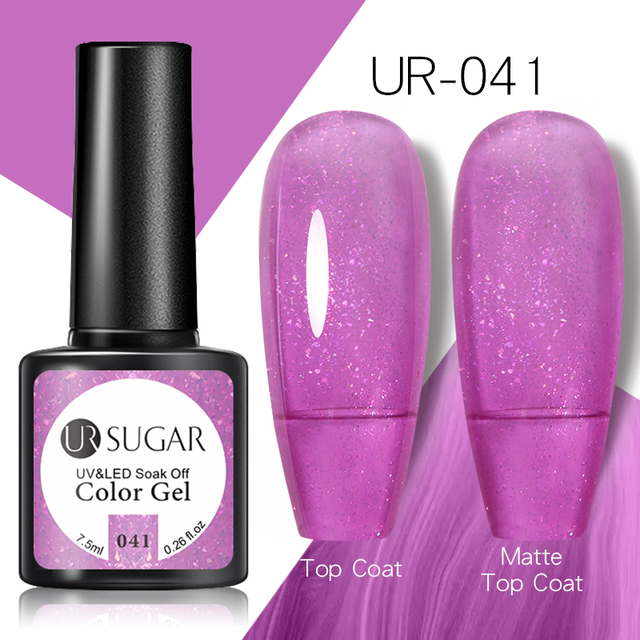 UR SUGAR 7.5ml Spring Cream Colorful Gel Nail Polish Purple Pink Solid Nail Art Semi Permanent Soak Off Gel All For Manicure