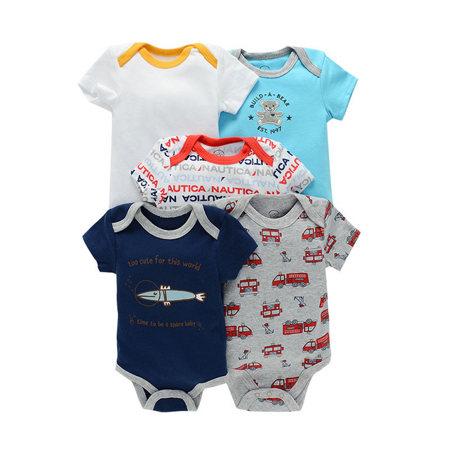 5pcs baby girl/boy bodysuit clothes for newborns high quality summer romper jumpsuits short sleeve infant girls clothes