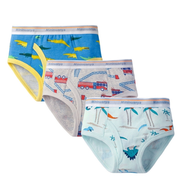 3pcs/set Cartoon Dinosaur Cotton Boys Boxer Underpants Children Panties Warm Cartoon Underwear Kids Panty Shorts 3-10 Years