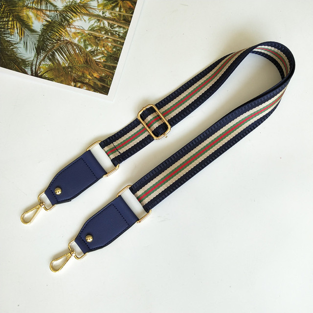 3.8cm Shoulder Strap Width 80~130cm Adjustment Belt Bag Vertical Stripe Design Contrast Color Bag Webbing Accessories