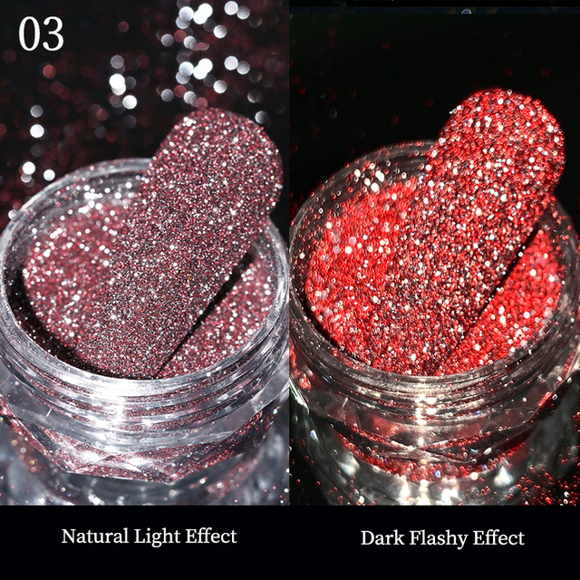 Gold Sliver Nail Reflective Crystals Powder Rainbow Glitter Shiny Pigment Iridescent Glass Micro Drill Nails Art Decoration