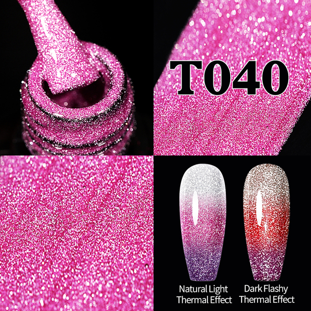 UR SUGAR Glitter Reflective Gel Nail Polish Shiny Rose Red Twilight UV LED Gel Varnish Soak Off Nail Gel Nails for Manicure