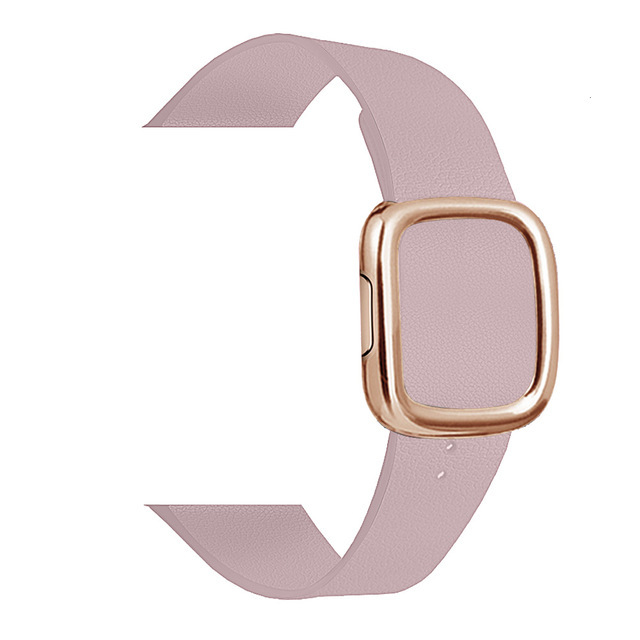 Modern Style Leather Loop Strap for Apple Watch Series 7 6 5 4 3 2 Bands Bracelet for IWatch 38/40/42/44mm Watches Accessories