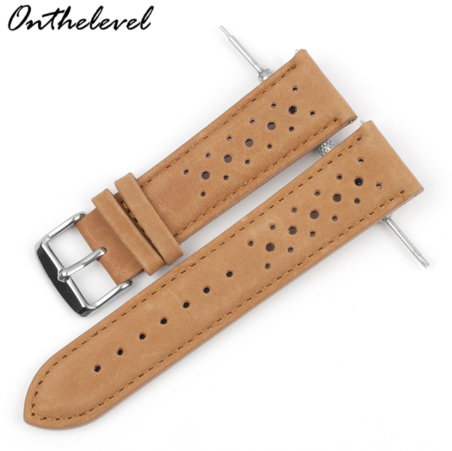 Onthelevel Leather Watch Strap 18mm 20mm 22mm 24mm Gray Color Watch Band Quick Release Watch Straps Replacement