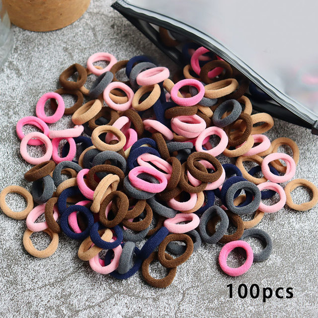 50pcs Girls Solid Color Big Rubber Band Ponytail Holder Gum Headwear Elastic Hair Bands Korean Girl Hair Accessories Ornaments