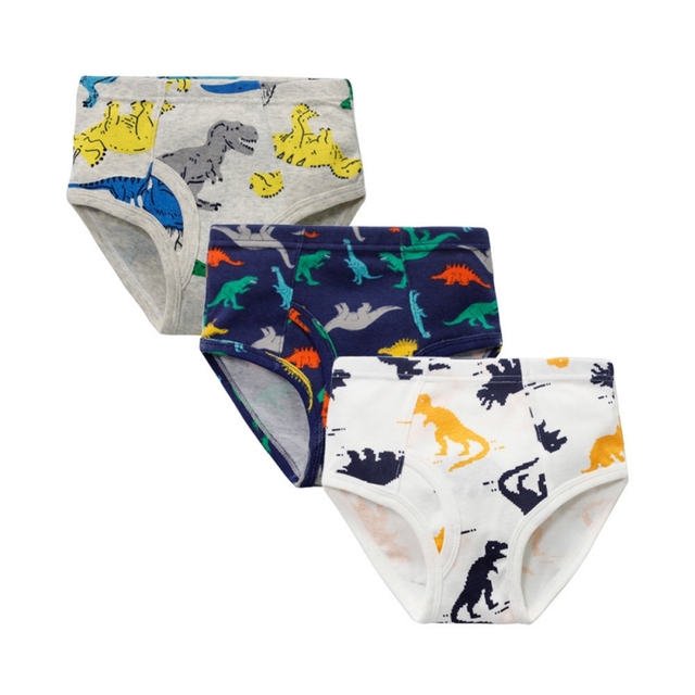 3pcs/set Cartoon Dinosaur Cotton Boys Boxer Underpants Children Panties Warm Cartoon Underwear Kids Panty Shorts 3-10 Years