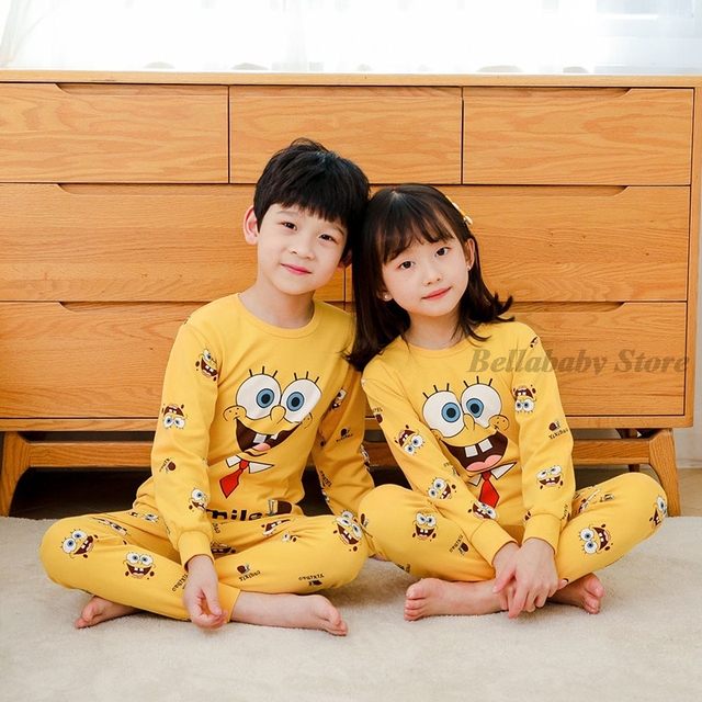 Baby Boy Girl Pajama Sets Korean Spring Pajamas For Kids Sleepwear Set Cotton Cartoon Cow Night Outfits Autumn Children Clothes