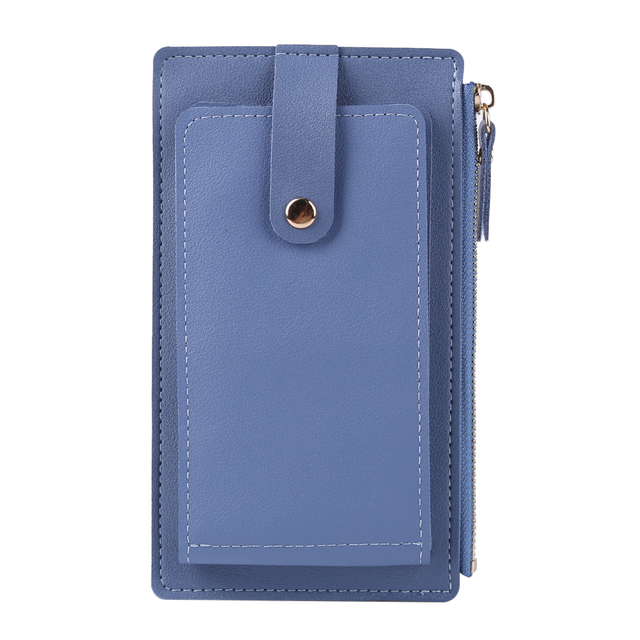 Fashion Women Solid Color Credit Card ID Card Multiple Slot Card Holder Ladies Casual PU Leather Small Coin Purse Pocket Wallet