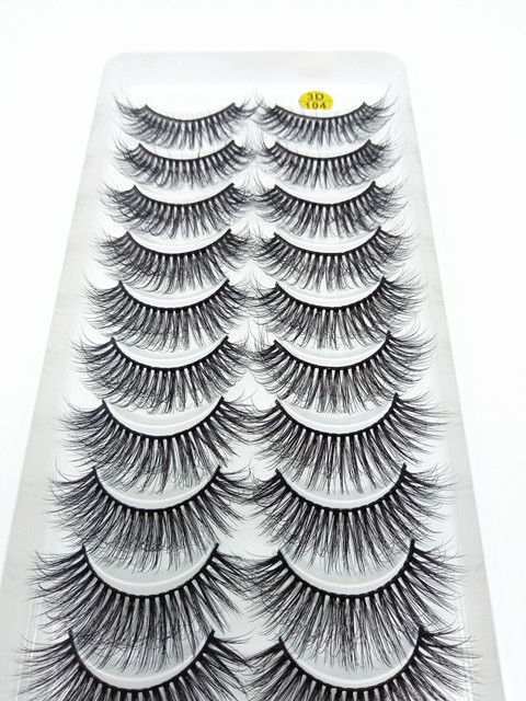 10 pairs of 3D false eyelashes, handmade, soft and hot, naturally, to create a perfect eye makeup, cross and thick