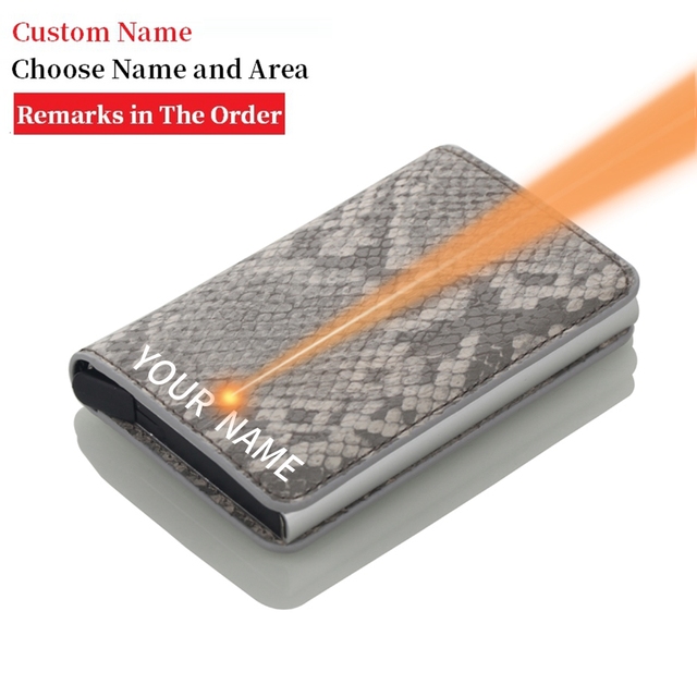 2022 Anti-Blocking Credit Card Holder Mens Metal Card Case RFID Aluminum Business Minimalist Travel Card Wallet