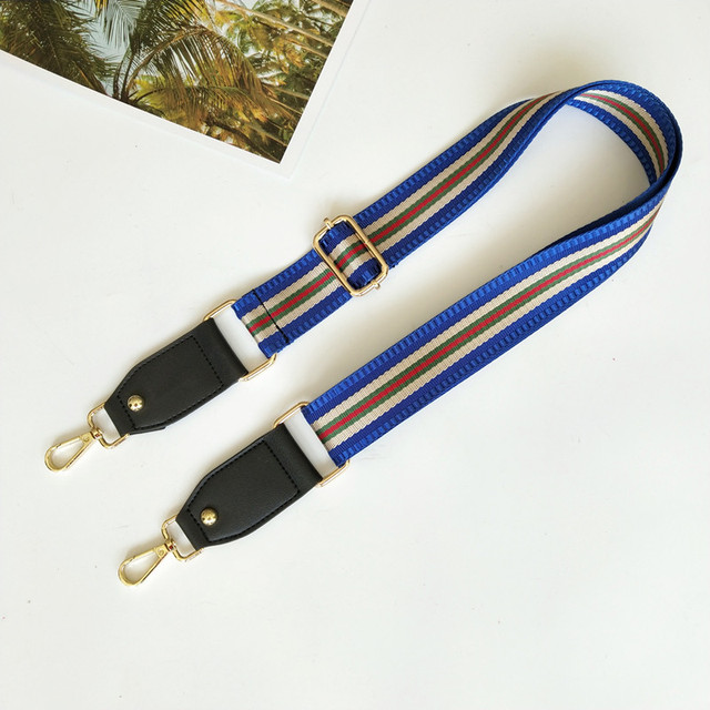 3.8cm Shoulder Strap Width 80~130cm Adjustment Belt Bag Vertical Stripe Design Contrast Color Bag Webbing Accessories