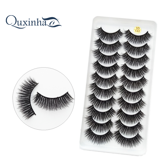 QUXINHAO wholesale 10 pairs lashes eyelashes cilios 3d mink lashes mink eyelashes wholesale false eyelashes maquiagem