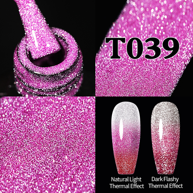 UR SUGAR Glitter Reflective Gel Nail Polish Shiny Rose Red Twilight UV LED Gel Varnish Soak Off Nail Gel Nails for Manicure