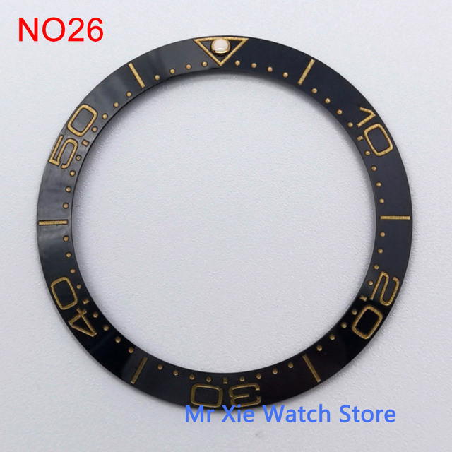 38mm watch strap high quality ceramic bezel insert for 40mm watch case accessories inner diameter 30.5mm