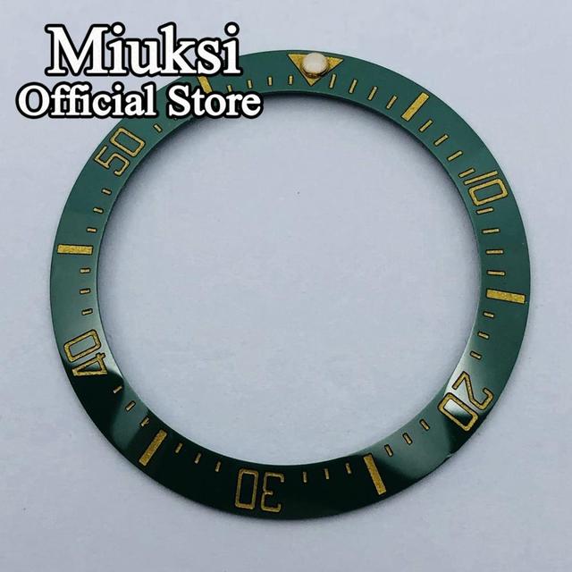 Miuksi 40mm high quality ceramic bezel watch parts fit 43mm watch case for watch sea