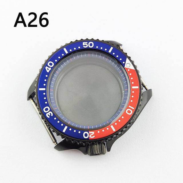 41.5mm NH35 NH36 case, watch accessories, stainless steel plated sapphire glass suitable for NH35 NH36 movement