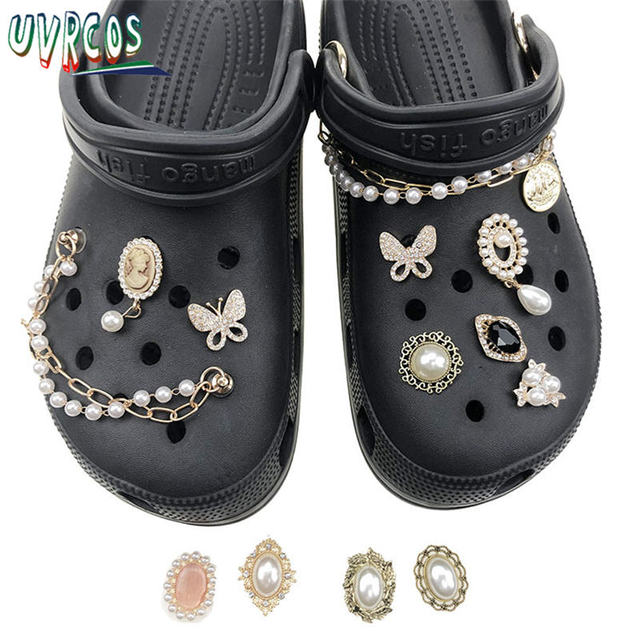 1 Set Crocs Charms Luxury Designer Accessories For Girls Gift JIBZ Handmade Anime Accessories Macaron Butterfly Badges 2022지츠