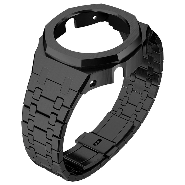 New 4th Gen GA2100 Refit 316 Stainless Steel Bracelet Bezel Fluorine Rubber Watchband GA-2100/2110 Watchband With Screw