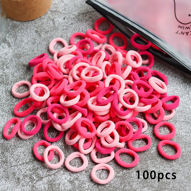 50pcs Girls Solid Color Big Rubber Band Ponytail Holder Gum Headwear Elastic Hair Bands Korean Girl Hair Accessories Ornaments