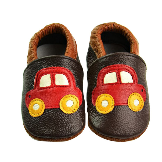 Unisex Infant Baby Shoes Toddler Toddler Baby Soft Soled Cowhide Bottom Skid-Proof Boys Girls Animal First Walkers 0-24 Month