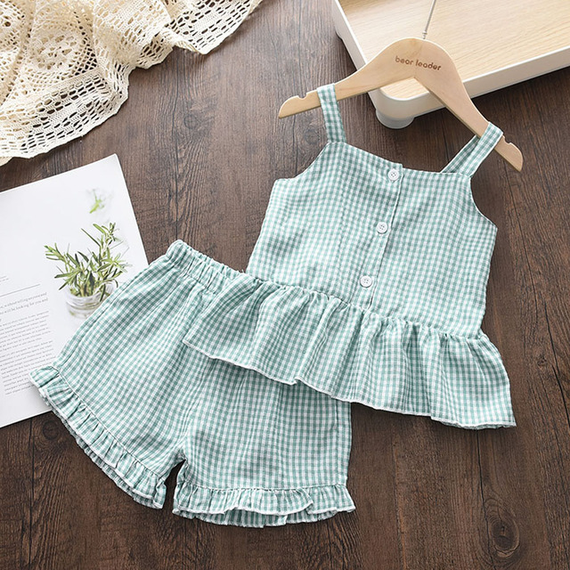 Kids Girls Clothing Sets Summer New Style Brand Baby Girls Clothes Short Sleeve T-shirt + Pant Dress 2pcs Children Clothing Suits