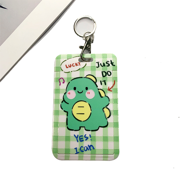 New cute cartoon student meal ID card holder campus card ID badge holder lanyard access control subway bus card protective cover