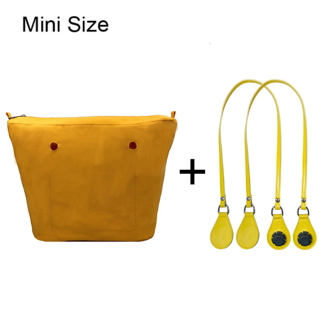 1 Set Lining Fabric Insert Interior Pocket with 85cm Obag Long Handles Microfiber Leather Handles for Classic Small O Bag Accessories