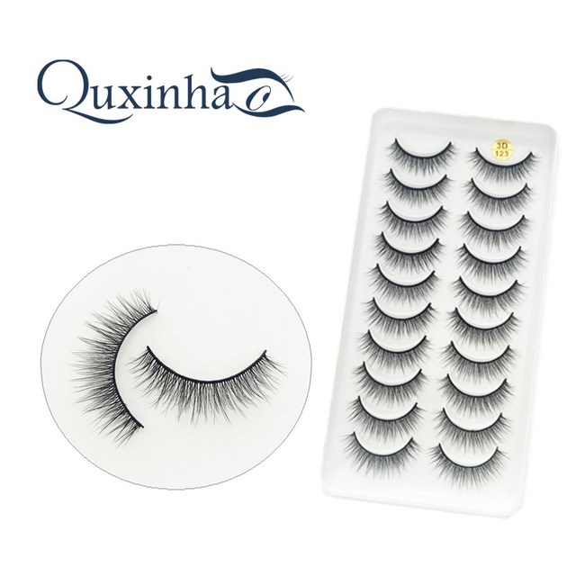 QUXINHAO wholesale 10 pairs lashes eyelashes cilios 3d mink lashes mink eyelashes wholesale false eyelashes maquiagem