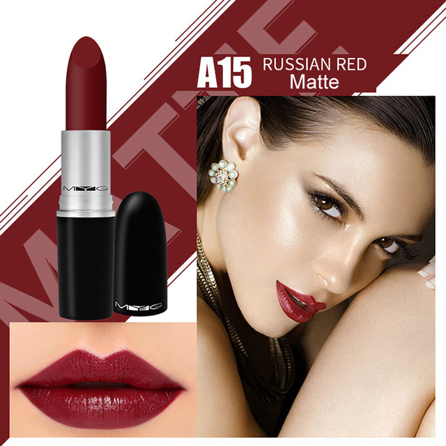 New Matte Lipstick High Quality Metal Tube Bullet Lipstick Lipstick Waterproof Long Lasting Lipstick Lip Makeup Cosmetics