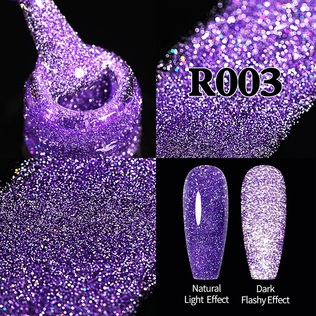 ur sugar 7.5ml neon yellow reflective glitter gel nail polish shine twilight nail gel nail art varnish semi permanent varnish