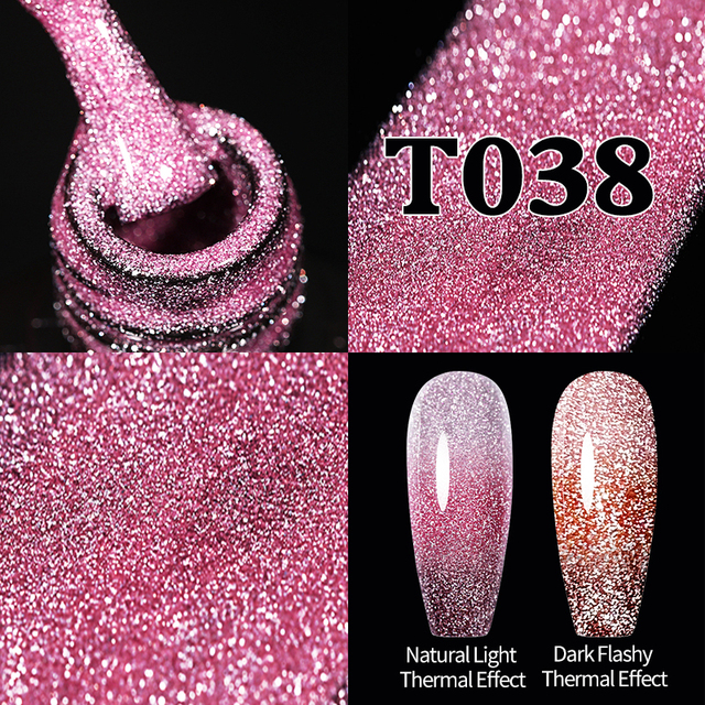 UR SUGAR Glitter Reflective Gel Nail Polish Shiny Rose Red Twilight UV LED Gel Varnish Soak Off Nail Gel Nails for Manicure