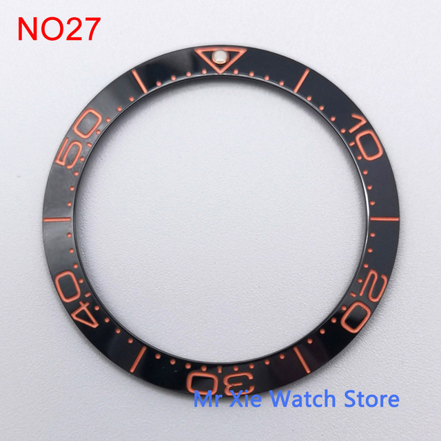 38mm watch strap high quality ceramic bezel insert for 40mm watch case accessories inner diameter 30.5mm