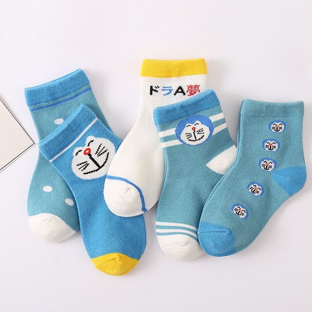 5 Pairs Cotton Kids Warm Socks Winter Socks For Baby Girls Cute Cartoon Newborn Toddler Casual Sports Socks Boys Socks 0-12 Years