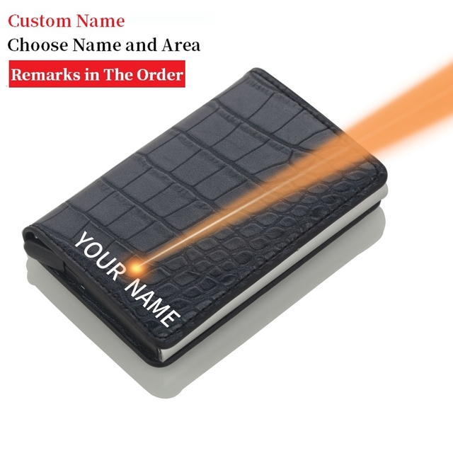 2022 Anti-Blocking Credit Card Holder Mens Metal Card Case RFID Aluminum Business Minimalist Travel Card Wallet